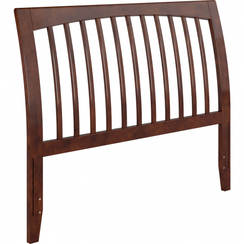 Orleans Full Sleigh Slat Headboard w/ USB in Walnut Finish Wood