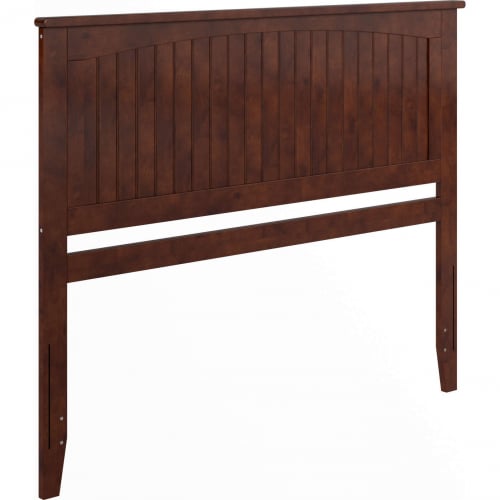 Nantucket Queen Panel Headboard w/ USB in Walnut Finish Wood