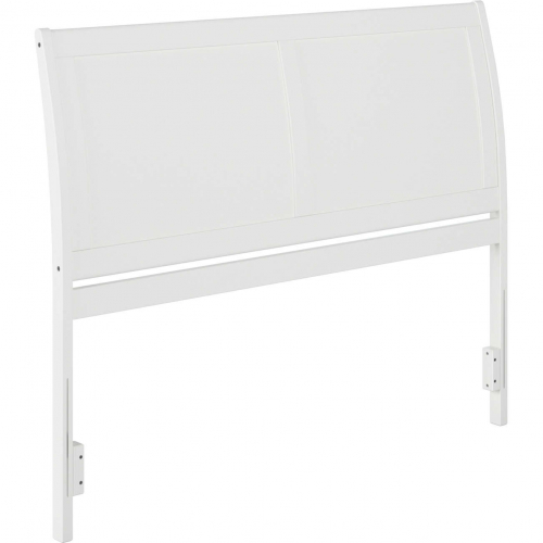 Portland Queen Sleigh Headboard in White Finish Wood