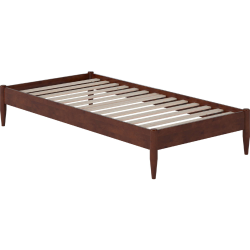 Pasadena 14" Twin XL Platform Bed Frame in Walnut Finish Wood