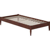 Pasadena 14" Twin XL Platform Bed Frame in Walnut Finish Wood