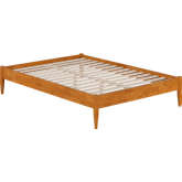 Pasadena 14" Full Platform Bed Frame in Light Toffee Finish Wood