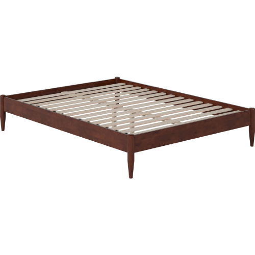 Pasadena 14" Queen Platform Bed Frame in Walnut Finish Wood