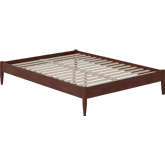 Pasadena 14" Queen Platform Bed Frame in Walnut Finish Wood