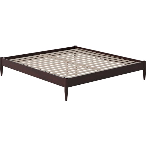 Pasadena 14" King Platform Bed Frame in Espresso Finish Wood