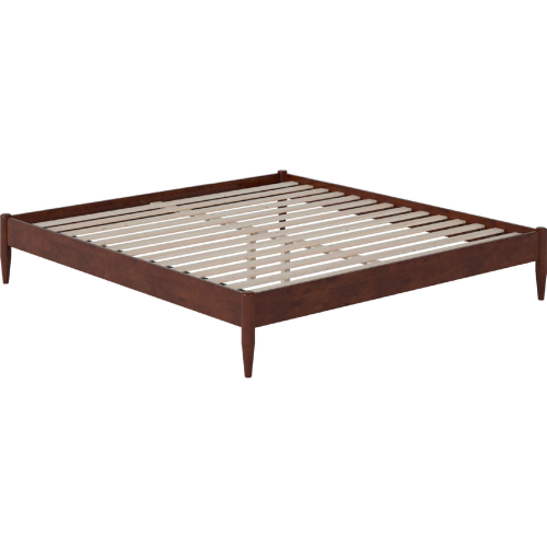 Pasadena 14" King Platform Bed Frame in Walnut Finish Wood