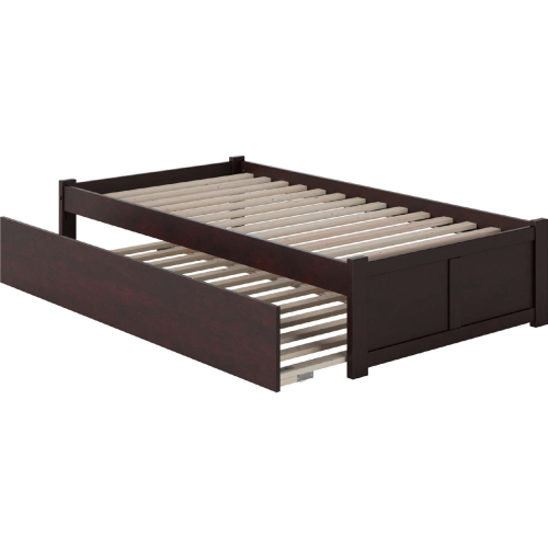 Concord Twin XL Bed w/ Footboard & Twin Extra Long Trundle in Espresso