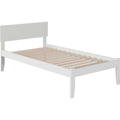 Orlando Twin XL Bed w/ Open Footboard in White