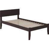 Orlando Twin Bed w/ Open Foot Rail in Espresso