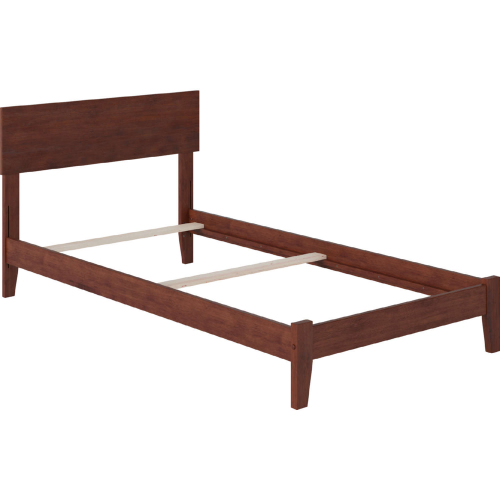 Orlando Twin Bed w/ Open Footboard & Turbo Charger in Walnut