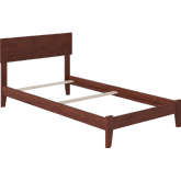 Orlando Twin Bed w/ Open Footboard & Turbo Charger in Walnut