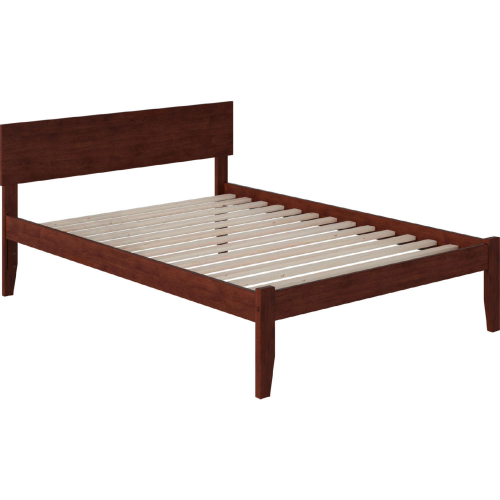 Orlando Full Bed w/ Open Foot Rail in Antique Walnut