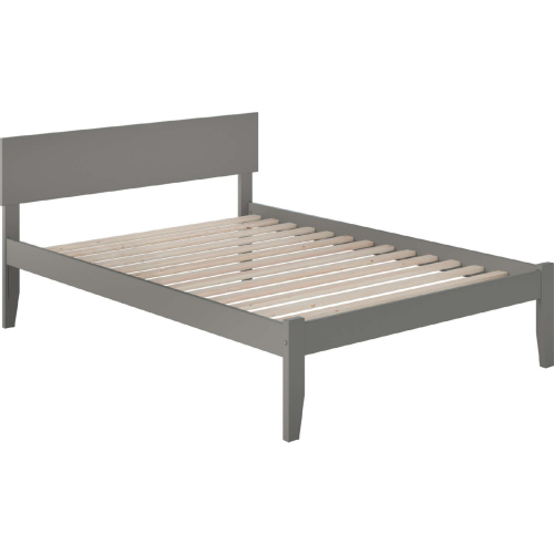 Orlando Full Platform Bed w/ Open Footboard in Atlantic Grey