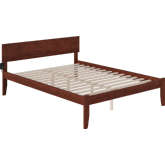 Orlando Queen Bed w/ Open Foot Rail in Antique Walnut