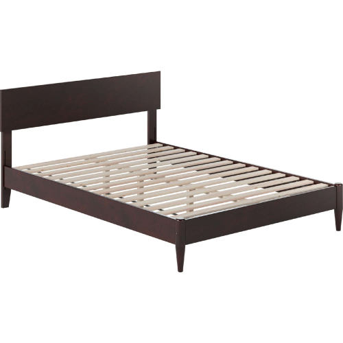 Aria Full Low Profile Platform Bed w/ USB in Espresso Finish Wood