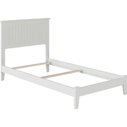 Nantucket Twin XL Bed w/ Open Footboard & Turbo Charger in White