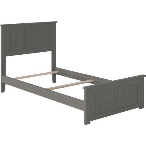 Nantucket Twin XL Bed w/ Matching Footboard in Atlantic Grey