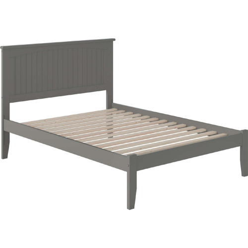 Nantucket Full Platform Bed w/ Open Footboard in Atlantic Grey