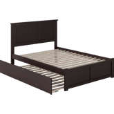 Nantucket Full Bed Flat Panel Footboard w/ Urban Trundle Bed in Espresso