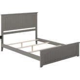 Nantucket Queen Bed w/ Matching Footboard in Atlantic Grey