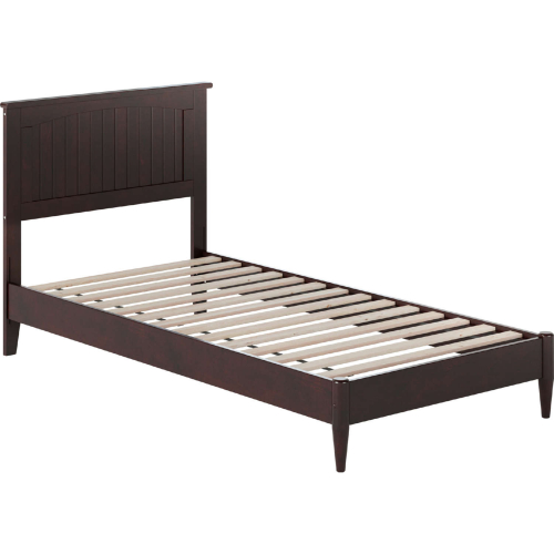 Naples Twin XL Low Profile Platform Bed in Espresso Finish Wood