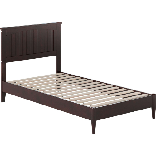 Naples Twin Low Profile Platform Bed in Espresso Finish Wood