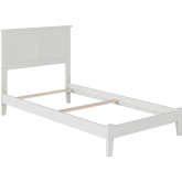 Madison Twin XL Bed with Open Footboard & Turbo Charger in White