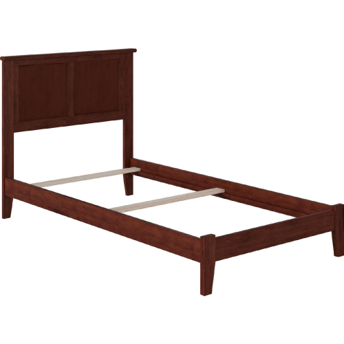 Madison Twin XL Bed w/ Open Footboard & Turbo Charger in Walnut