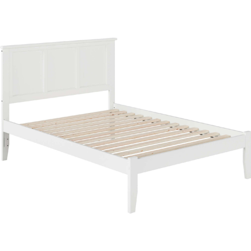 Madison Full Bed w/ Open Foot Rail in White