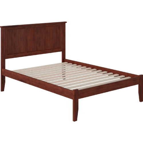 Madison Full Bed w/ Open Foot Rail in Antique Walnut