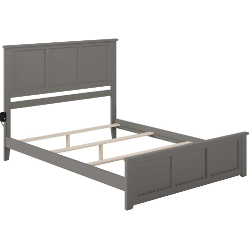 Madison Queen Bed with Matching Footboard in Atlantic Grey