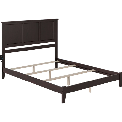 Madison KIng Bed w/ Open Footboard & Turbo Charger in Espresso