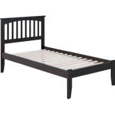 Mission Twin XL Bed w/ Open Footboard in Espresso