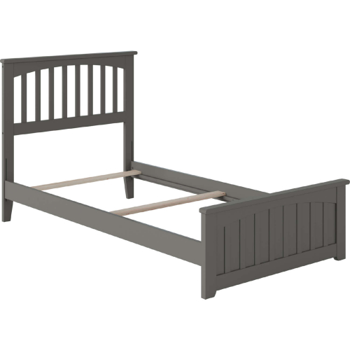 Mission Twin XL Bed w/ Matching Footboard in Atlantic Grey