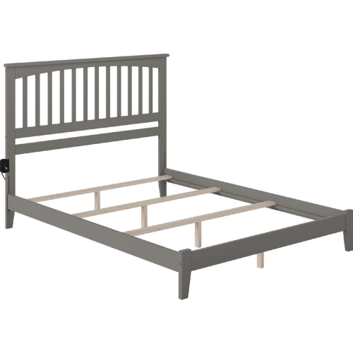 Mission King Traditional Bed in Atlantic Grey