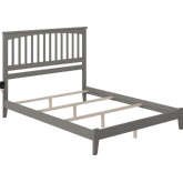 Mission King Traditional Bed in Atlantic Grey