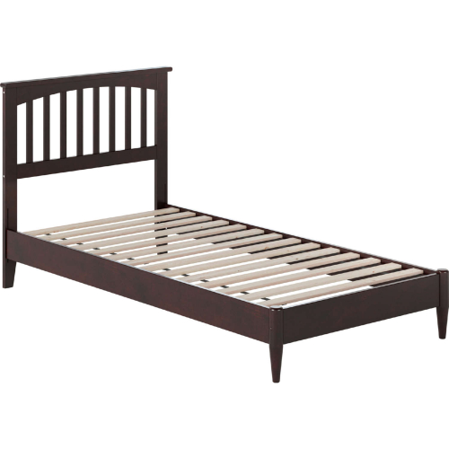 Becket Twin XL Low Profile Platform Bed w/ USB in Espresso Finish Wood