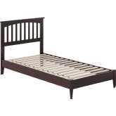 Becket Twin XL Low Profile Platform Bed w/ USB in Espresso Finish Wood