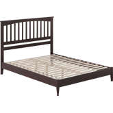 Becket Queen Low Profile Platform Bed with USB in Espresso Finish Wood