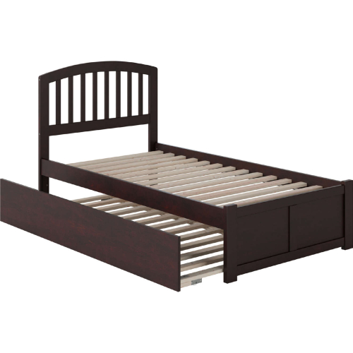 Richmond Twin Extra Long Bed w/ Footboard & Twin Extra Long Trundle in Espresso