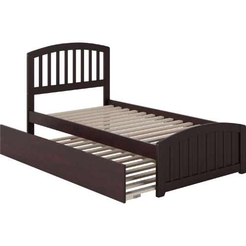 Richmond Twin Extra Long Bed w/ Footboard & Twin Extra Long Trundle in Espresso