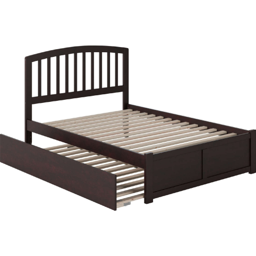 Richmond Full Bed w/ Flat Panel Footboard & Urban Trundle in Espresso