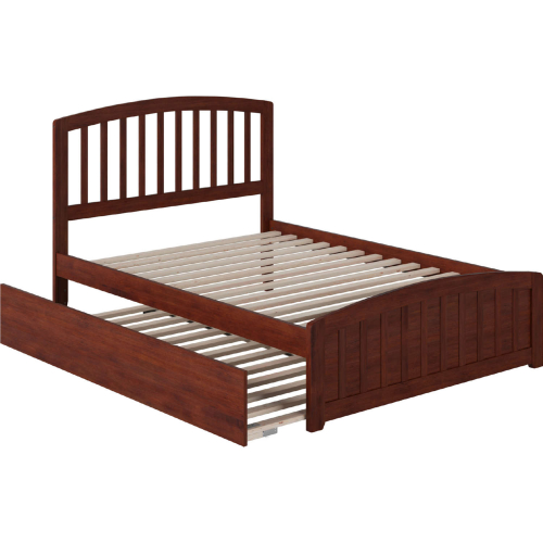 Richmond Full Bed w/ Matching Footboard & Urban Trundle Bed in Walnut