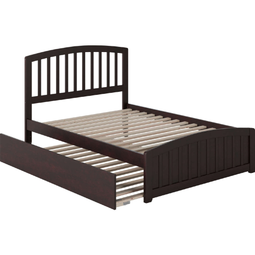 Richmond Full Platform Bed w/ Matching Foot Board & Full Urban Trundle in Espresso