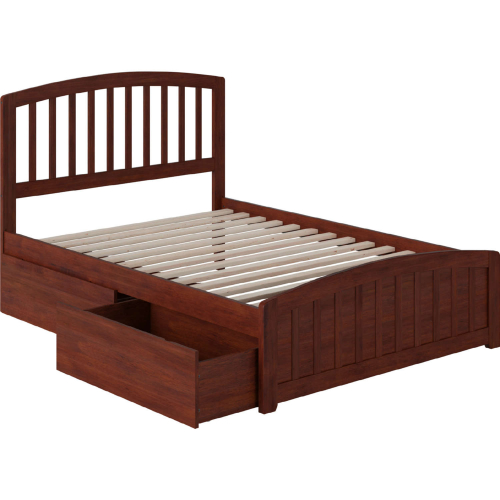 Richmond Full Bed w/ Matching Footboard & 2 Urban Bed Drawers in Walnut