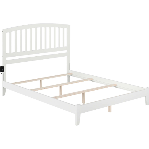 Richmond Queen Bed w/ Open Footboard & Turbo Charger in White