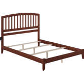 Richmond Queen Bed w/ Open Footboard & Turbo Charger in Walnut