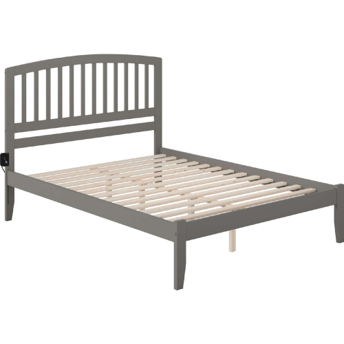 Richmond King Bed w/ Open Footboard in Grey