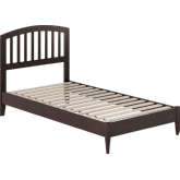 Quincy Twin Low Profile Platform bed w/ USB in Espresso Finish Wood