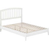 Quincy Full Low Profile Platform bed w/ USB in White Finish Wood